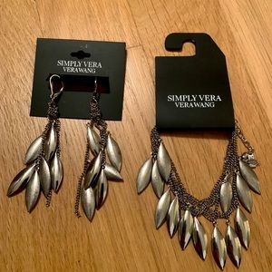 Vera Wang dangle earrings and bracelet